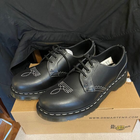 Dr Martens - 1461 GA - Black Wanama Americana - Brand New - Picture 1 of 7